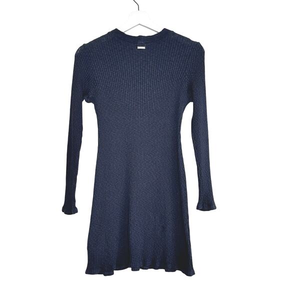 Billabong Dawn Long Sleeve Ribbed Mini Dress in Gray - Picture 9 of 9